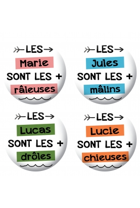 magnet humour. badges humour. badges prénom. magnet prénom