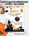 carte anniversaire halloween. carte fête halloween. carte gratter halloween. carte halloween