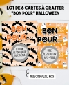 6 cartes à gratter "Bon pour" spécial Halloween. carte gratter Halloween. cadeau Halloween