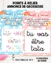 Points à relier pour annonce originale. carte annonce grossesse