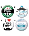 Badge à personnaliser papa, tonton, mari, copain, parrain, papy. magnet papa.