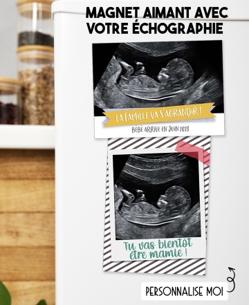 annonce grossesse. magnet grossesse. magnet photo échographie. annonce grossesse originale magnet