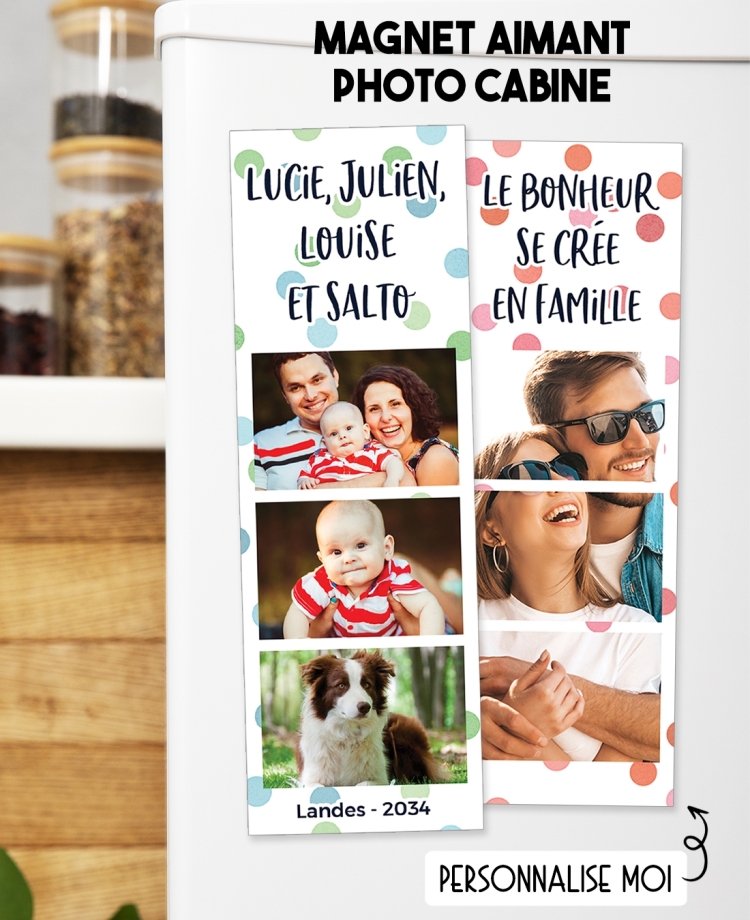 Magnet aimant photo cabine - a personnaliser