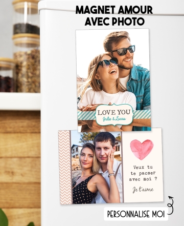 Magnet aimant Photo. cadeau saint valentin. demande pacs. cadeau original amoureux. cadeau magnet photo. magnet amoureux