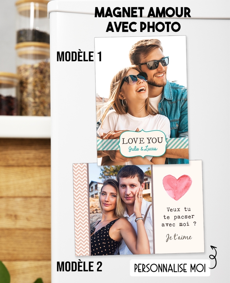 Magnet aimant Photo. cadeau saint valentin. demande pacs. cadeau original amoureux. cadeau magnet photo. magnet amoureux