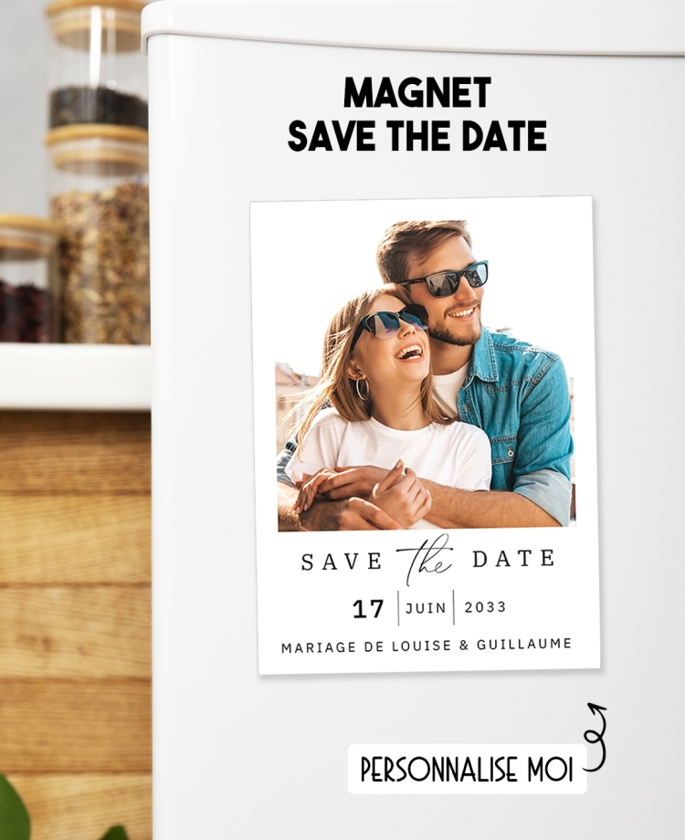 Magnet aimant save the date. magnet annonce mariage