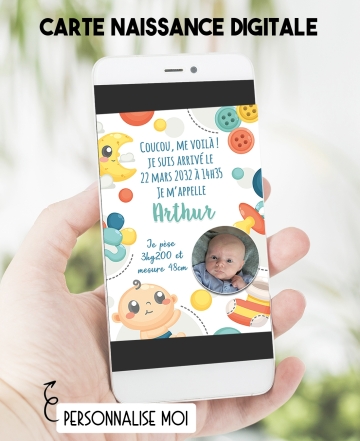 Annonce naissance digitale - mixte