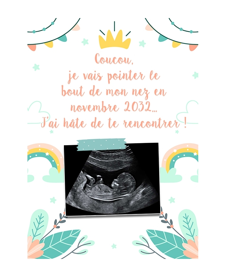 Annonce grossesse digitale - orange