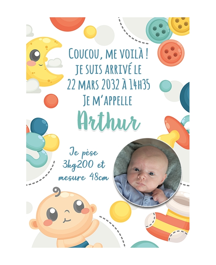 Annonce naissance digitale - mixte