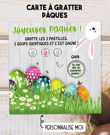 Carte a gratter spécial Pâques