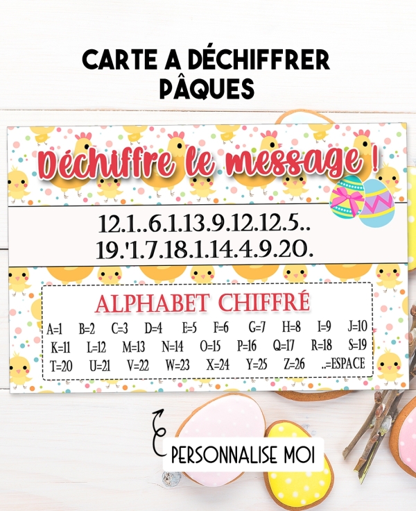 Déchiffre le message - Pâques - pour annonce ou demande originale