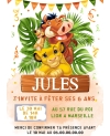 carte invitation. carte anniversaire enfant. carte Roi Lion. anniversaire Roi Lion, carte invitation gratter. Anniversaire simba