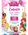 carte invitation princesse disney. carte anniversaire enfant. carte Princesse Disney. anniversaire disney