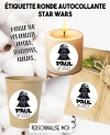 Étiquette autocollante star wars. étiquette gobelet star wars. étiquette anniversaire. étiquette star wars anniversaire