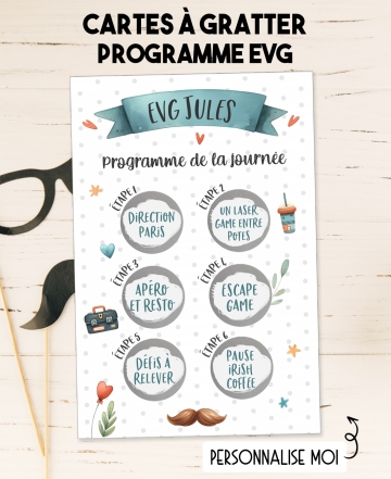 carte EVG. carte anniversaire originale. carte programme EVG. animation EVG
