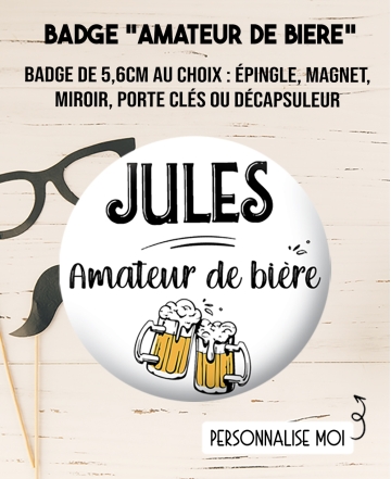 badge homme. badge biére. décapsuleur biére. décapsuleur personnalisé. décapsuleur biére personnalisé