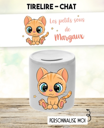 Tirelire chat. tirelire enfant. Tirelire enfant personnalisable