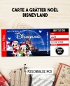 Carte à gratter noël. carte disneyland. carte gratter disneyland. disneyland noël. voyage à eurodisney