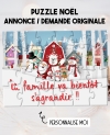 Puzzle spécial noël personnalisable - annonce ou demande originale. puzzle cadeau noël . surprise noël