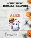 Gobelet enfant personnalisé en plastique fantôme halloween. verre plastique prénom. verre enfant halloween