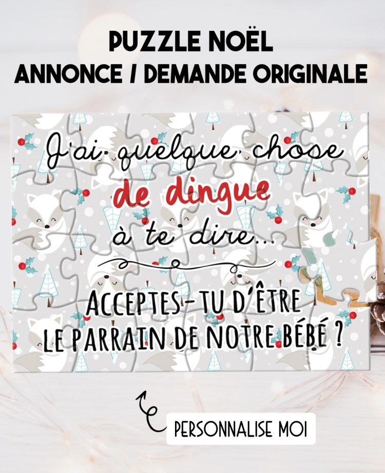 Puzzle flocon spécial noël avec texte personnalisable. puzzle cadeau noël .