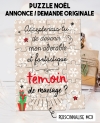 Puzzle flocon spécial noël avec texte personnalisable. puzzle cadeau noël .