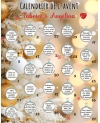 Calendrier de l’avent à gratter pour amoureux. cadeau personnaliser calendrier noël. calendrier avent couple