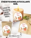 Étiquette autocollante Noël. étiquette gobelet. étiquette cadeau Noël. étiquette personnalisé Noël