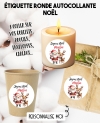 Étiquette autocollante Noël. étiquette gobelet. étiquette cadeau Noël. étiquette personnalisé Noël