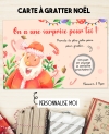 Carte à gratter surprise Joyeux Noël. carte Joyeux Noël. carte cadeau Joyeux Noël. carte surprise noël