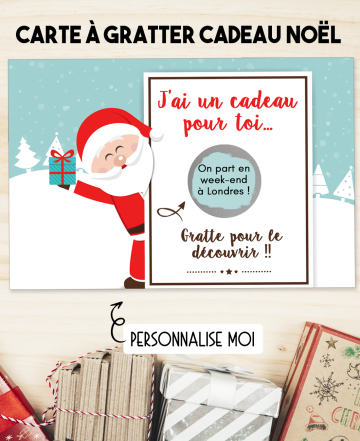 Carte à gratter Joyeux Noël. carte Joyeux Noël. carte cadeau Joyeux Noël. carte surprise noël