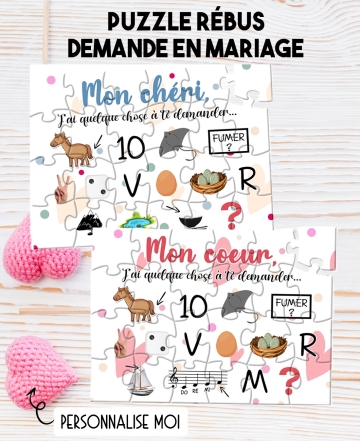 Puzzle rébus amour pour demande mariage. demande mariage originale. rébus demande mariage. puzzle veux tu m'épouser