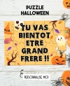 Puzzle halloween pour annoncer une surprise ou un cadeau. puzzle personnaliser. puzzle halloween.