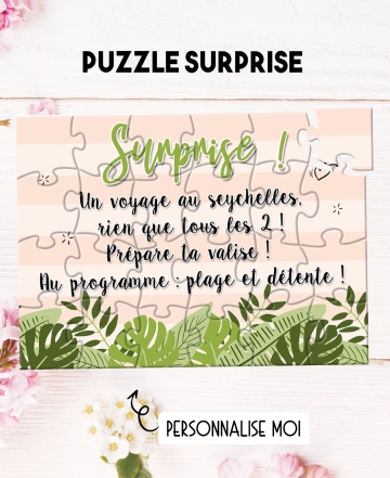 puzzle annonce bonne nouvelle. puzzle surprise. annonce originale. cadeau original. cadeau anniversaire. cadeau fete