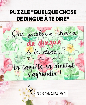 Puzzle tropical avec texte personnalisable. puzzle demande originale. puzzle cadeau