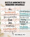 puzzle personnalisable. puzzle annonce. puzzle demande. annonce grossesse.