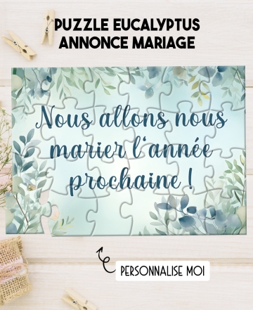Puzzle annonce de mariage personnalisable. puzzle annonce mariage. puzzle témoin mariage. annonce témoin mariage