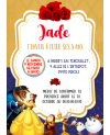 carte invitation. carte fête belle et la bête. carte anniversaire belle et la bête. anniversaire fille.