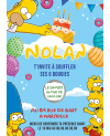 carte invitation. carte fête Simpson. carte anniversaire Simpson. anniversaire. carte gratter Simpson