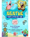 carte invitation. carte fête Bob l'éponge. carte anniversaire Bob l'éponge. anniversaire patrick étoile de mer.