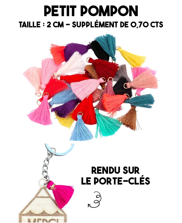 Porte clés ovale en bois - personnalisable