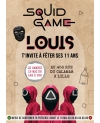 carte invitation. carte fête Squid Game. carte anniversaire Squid Game. anniversaire Squid Game.