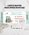 Carte à gratter "Carte d'embarquement" pour annoncer un voyage surprise