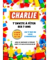 carte invitation. carte fête Lego. carte anniversaire Lego. anniversaire Lego. carte gratter Lego.