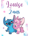 etiquette baptême Lilo et Stitch. etiquette bouteille vin. etiquette autocollante Lilo et Stitch.