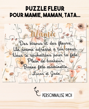 Puzzle cadeau mamie. puzzle maman. puzzle personnalisable. cadeau fete grand mère