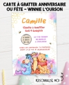 carte invitation. carte fête Winnie l'ourson. carte anniversaire winnie. anniversaire Lego. carte gratter Winnie l'ourson.