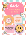 carte invitation fille. carte fête fille. carte anniversaire smiley. anniversaire fille. carte invitation gratter.