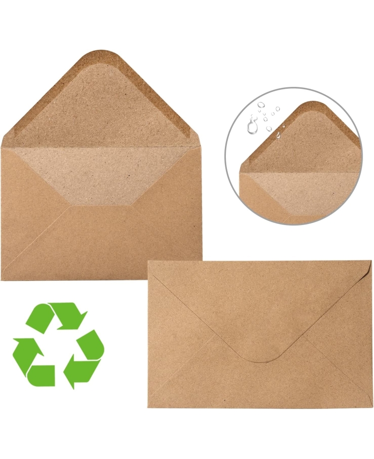 Enveloppe kraft pour carte d'invitation