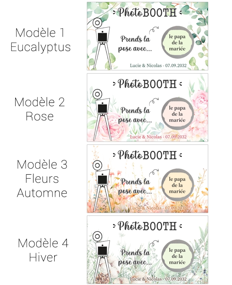 Jeu des PhotoBooth mariage. carte gratter PhotoBooth. carte PhotoBooth personnalisé. carte PhotoBooth gratter